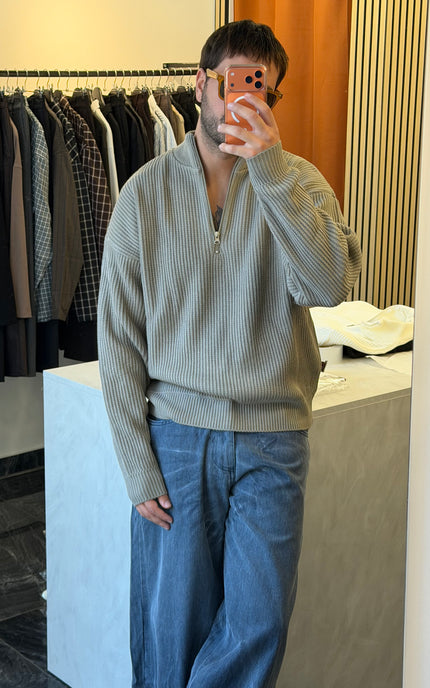 Quarter zip sweater -Fango