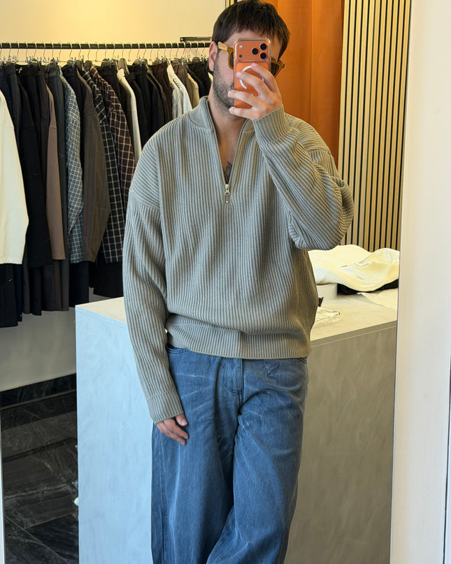 Quarter zip sweater -Fango