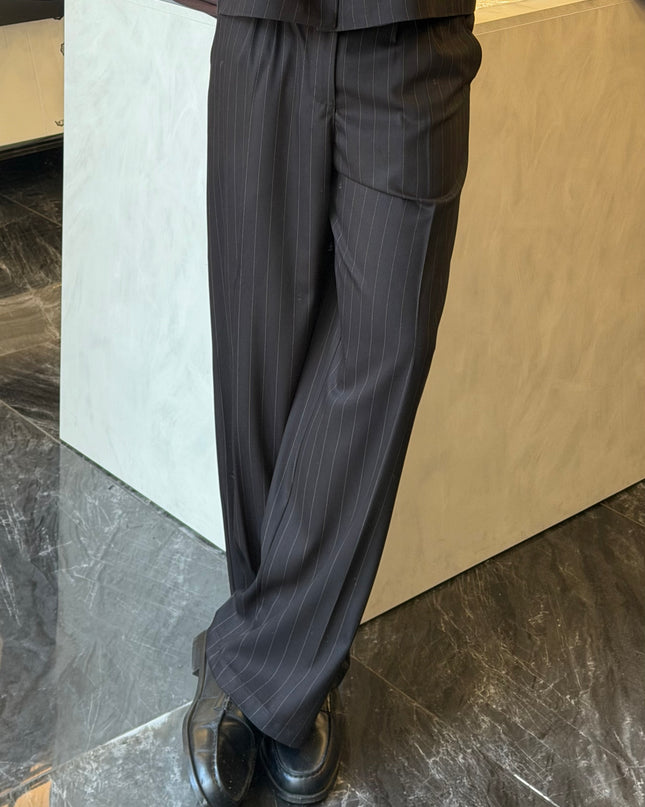 Pantalone Santiago - Nero Gessato