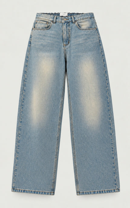 Wide denim - sabbiato chiaro vintage