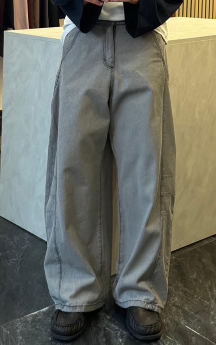 Jeans balloon fit light grey