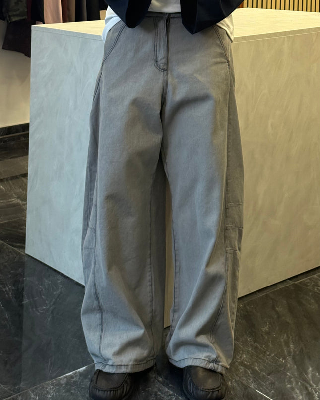 Jeans balloon fit light grey