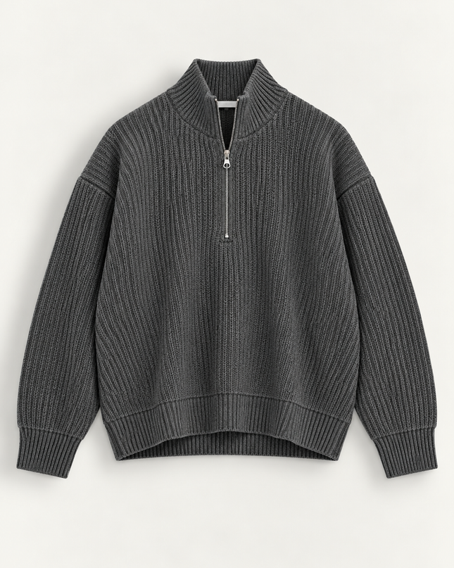 Quarter zip sweater - Antracite