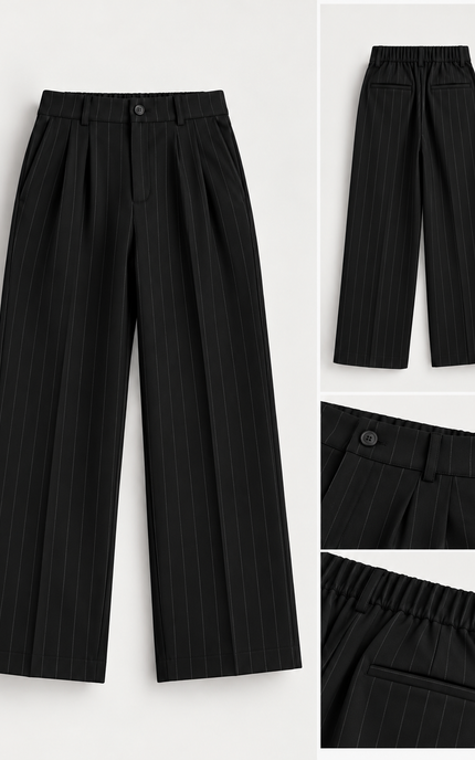 Pantalone Santiago - Nero Gessato