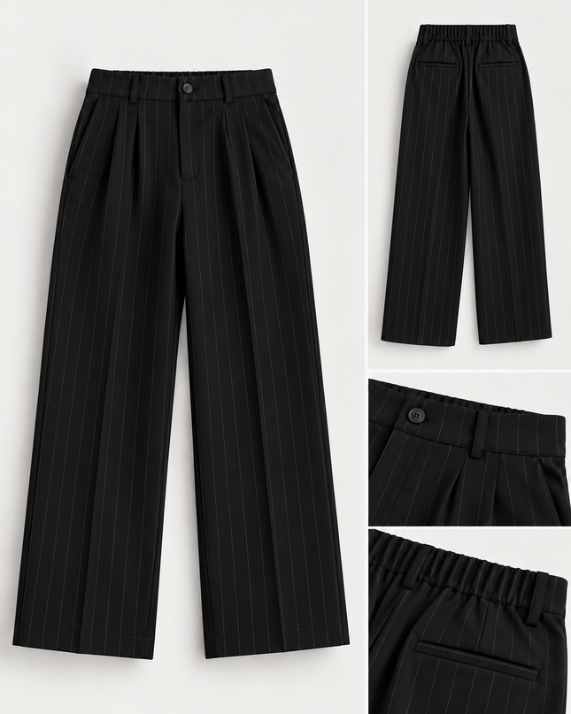 Pantalone Santiago - Nero Gessato