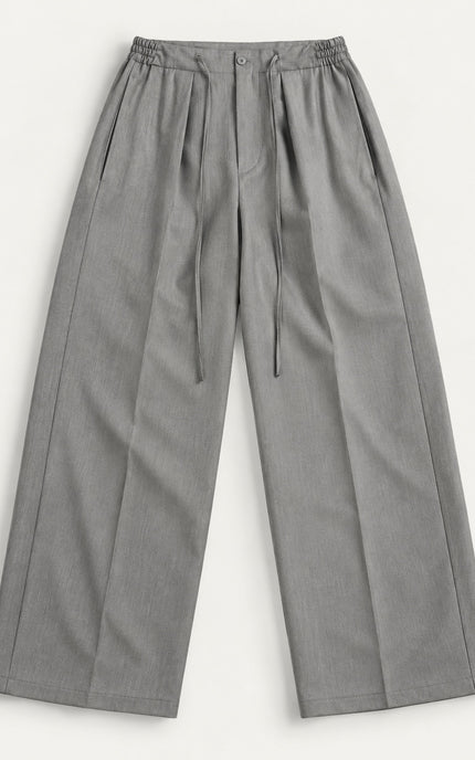 Pantalone con coulisse molto ampio -Grigio