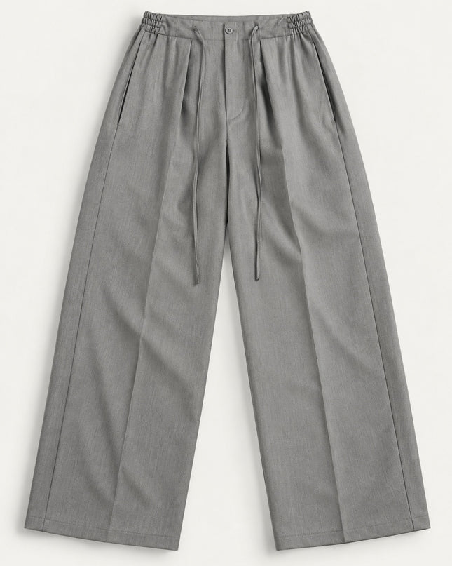 Pantalone con coulisse molto ampio -Grigio