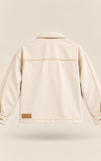 Giacca camicia crop in bull di cotone - da completo