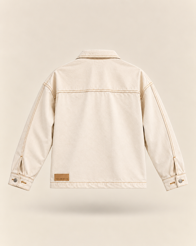 Giacca camicia crop in bull di cotone - da completo