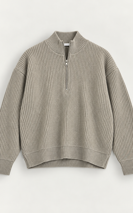 Quarter zip sweater -Fango