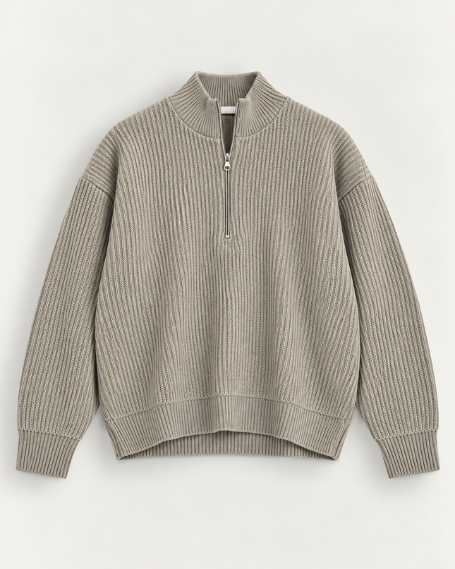 Quarter zip sweater -Fango