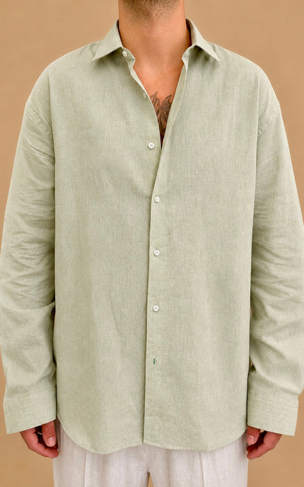 CAMICIA OVERSIZE IN LINO