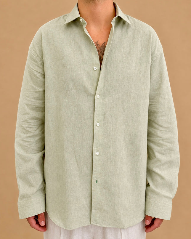 CAMICIA OVERSIZE IN LINO