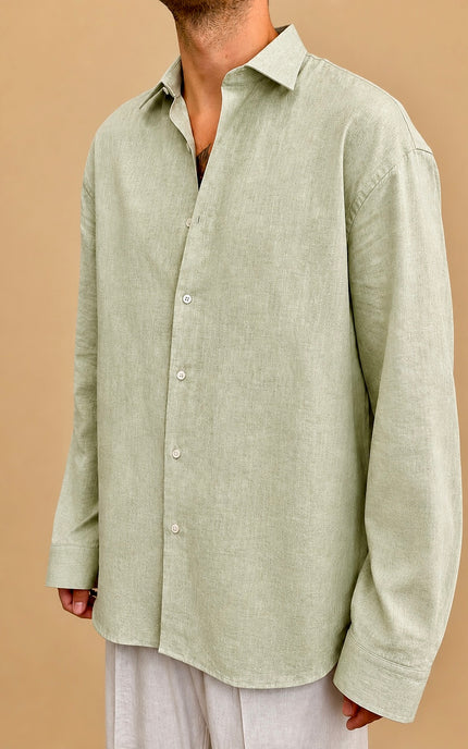 CAMICIA OVERSIZE IN LINO