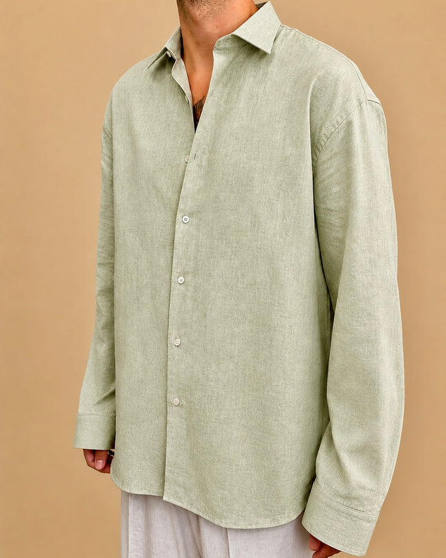CAMICIA OVERSIZE IN LINO