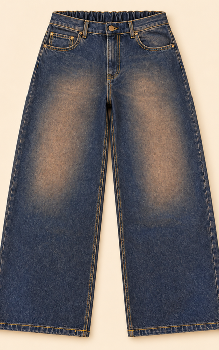 Jeans super baggy con elastico retro
