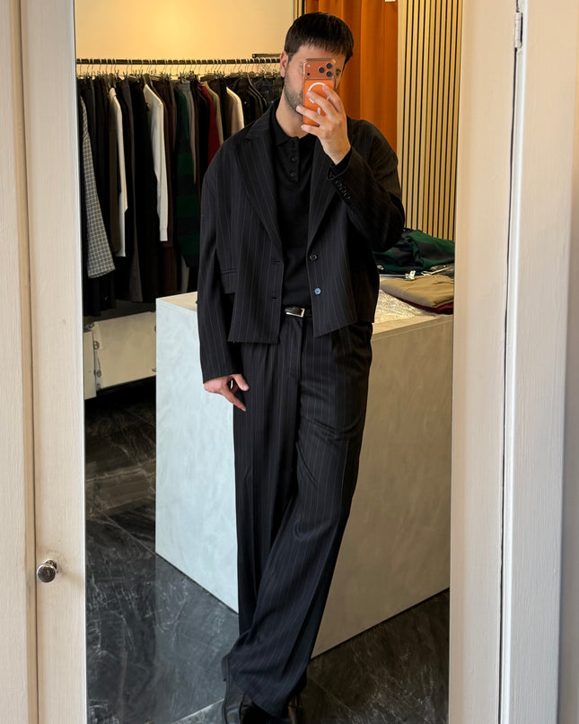 Pantalone Santiago - Nero Gessato