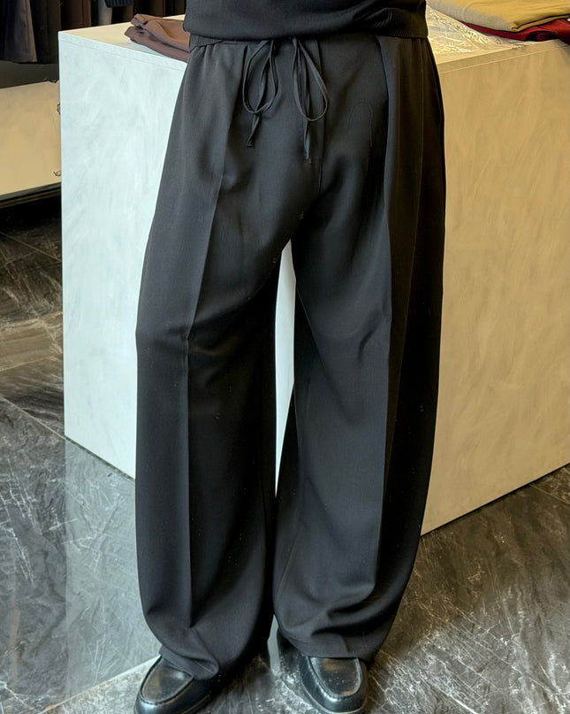 Pantalone con coulisse molto ampio -Nero
