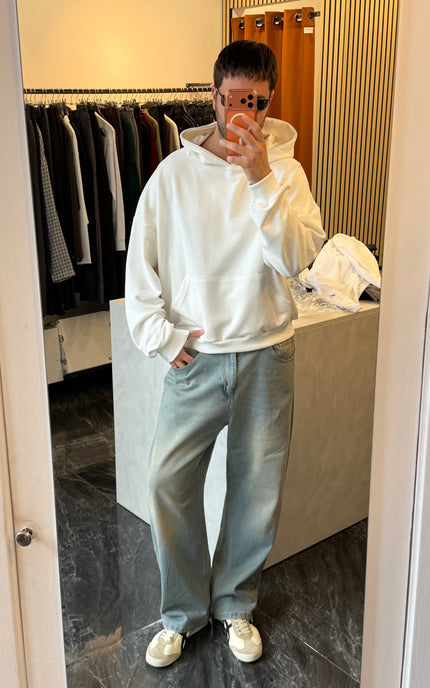 Wide denim - sabbiato chiaro vintage