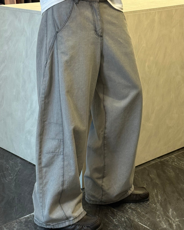 Jeans balloon fit light grey