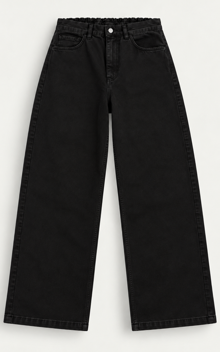 Wide denim - Nero