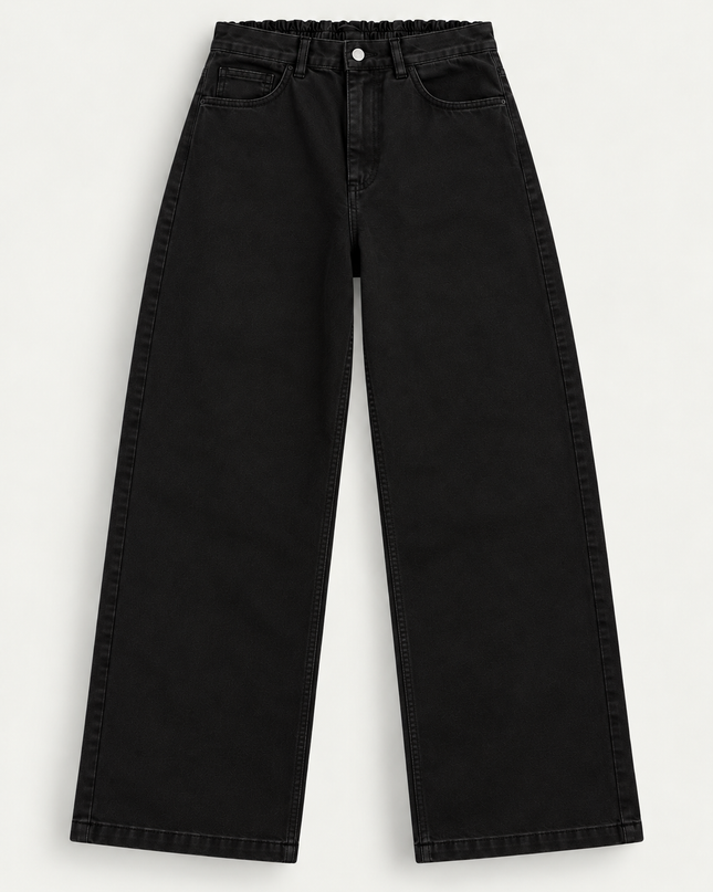 Wide denim - Nero