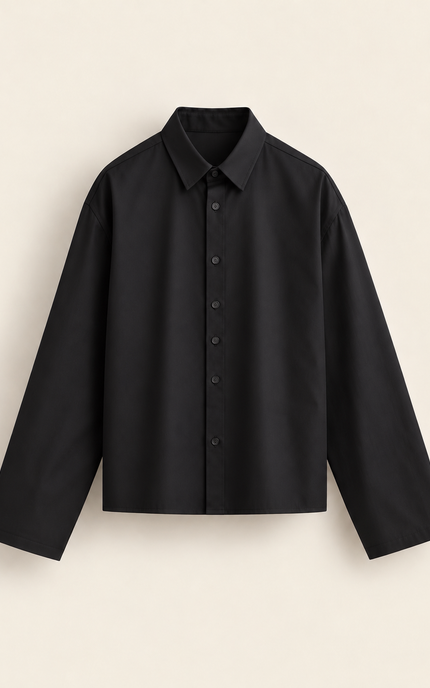 Camicia con manica ampia nera