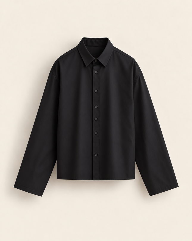 Camicia con manica ampia nera