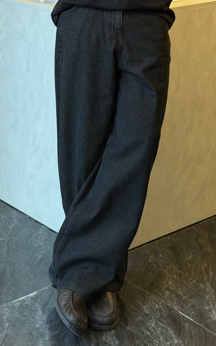 Jeans baggy fit lavaggio 0 nero