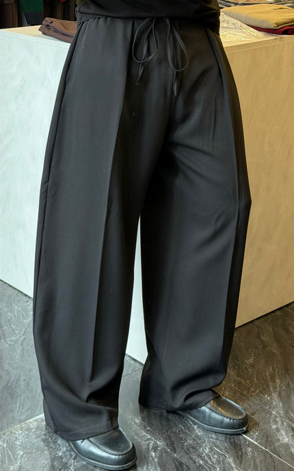 Pantalone con coulisse molto ampio -Nero