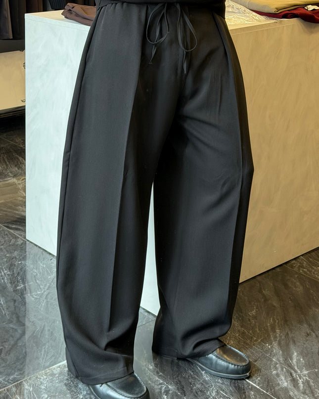 Pantalone con coulisse molto ampio -Nero
