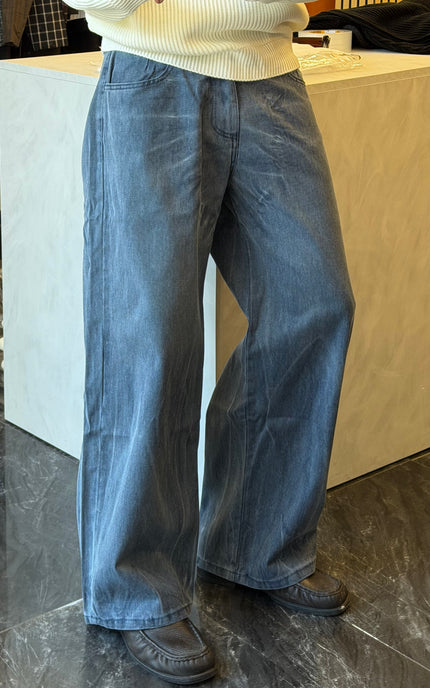 Cloud denim pants