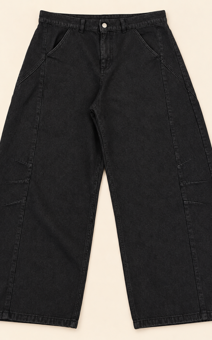 Jeans balloon fit lavaggio 0 nero