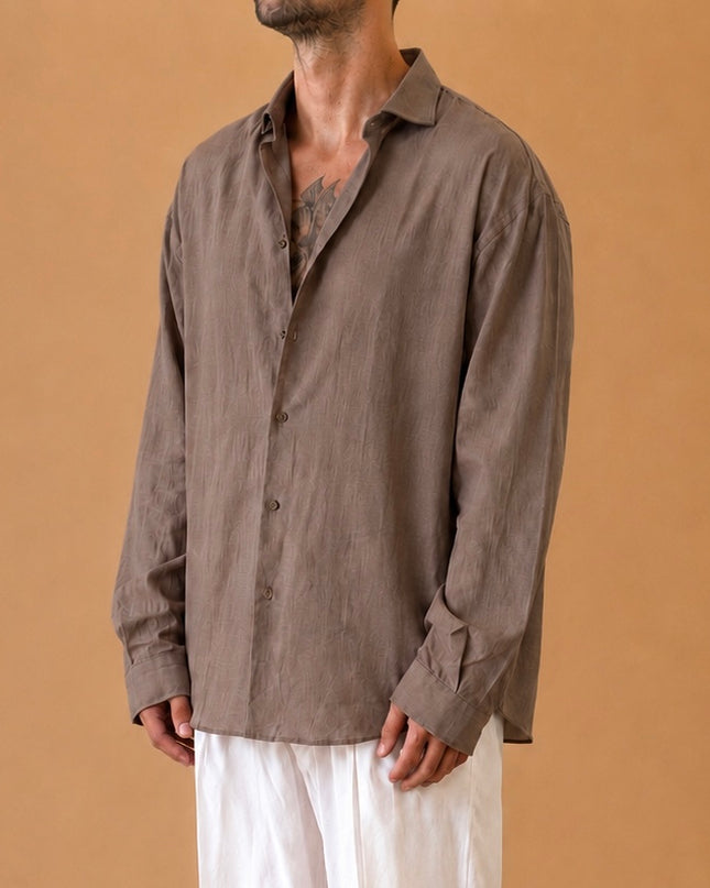 CAMICIA OVERSIZE IN LINO
