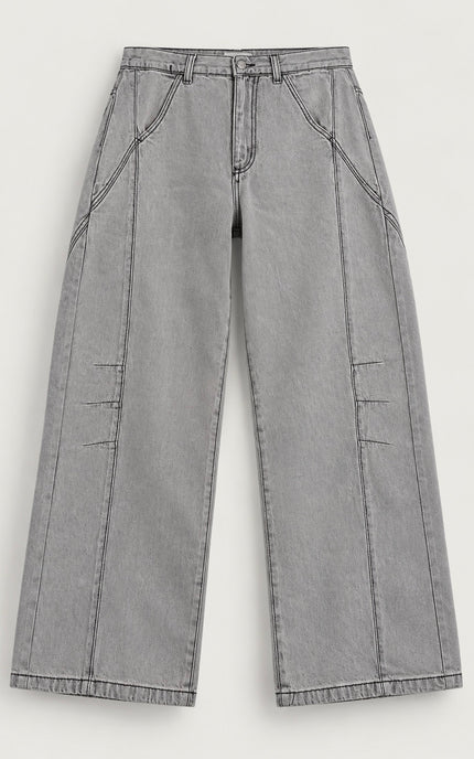 Jeans balloon fit light grey