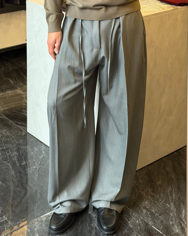 Pantalone con coulisse molto ampio -Grigio