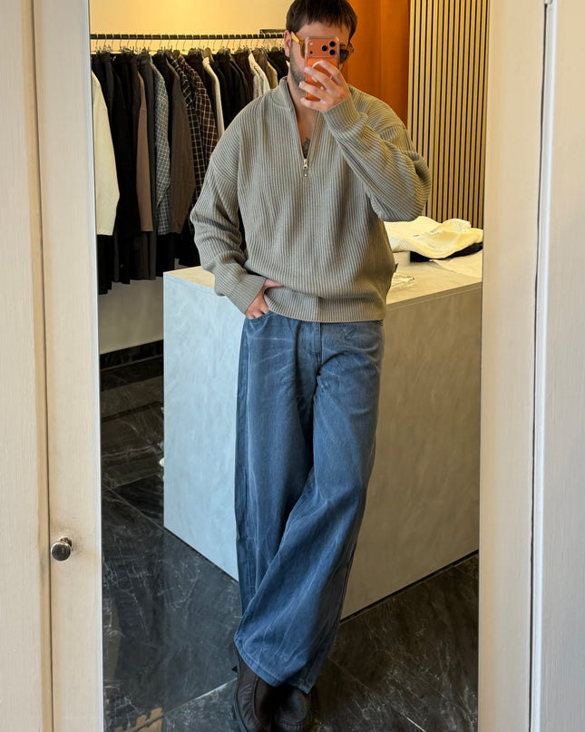 Quarter zip sweater -Fango