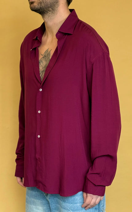 CAMICIA OVERSIZE IN VISCOSA