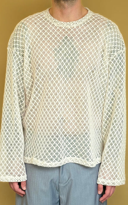 LONGSLEEVE TRAFORATA AVORIO