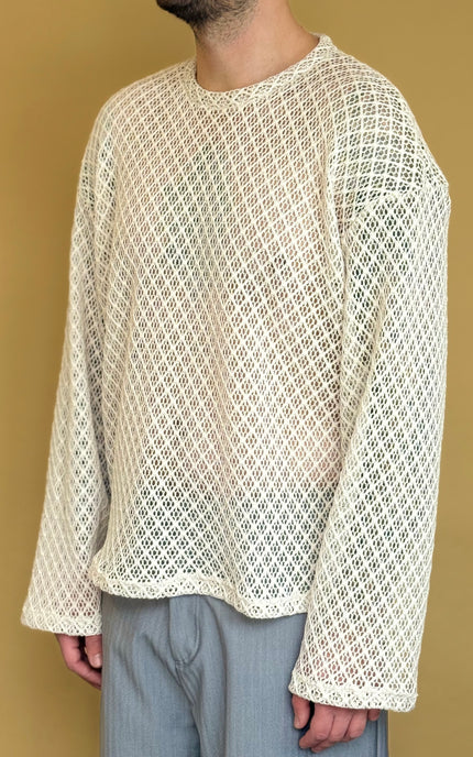 LONGSLEEVE TRAFORATA AVORIO