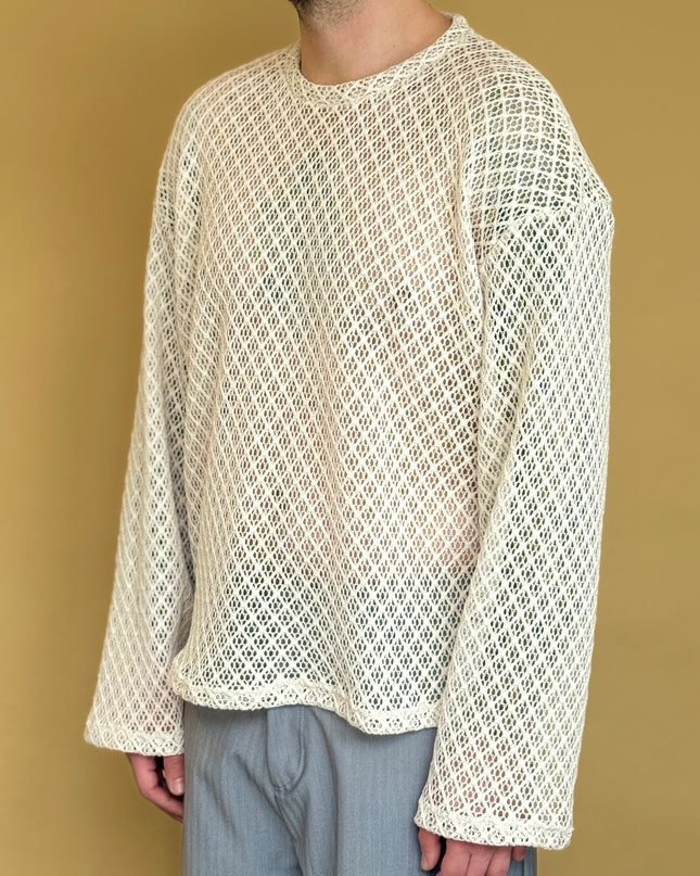 LONGSLEEVE TRAFORATA AVORIO