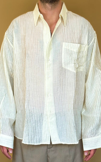 CAMICIA PLISSE' BIANCA