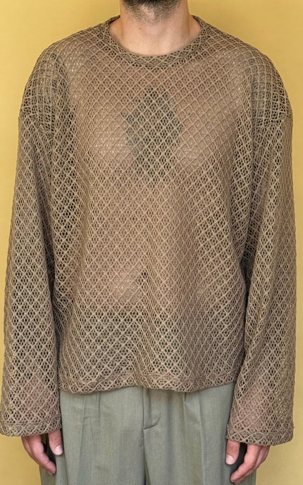 LONGSLEEVE TRAFORATA BEIGE