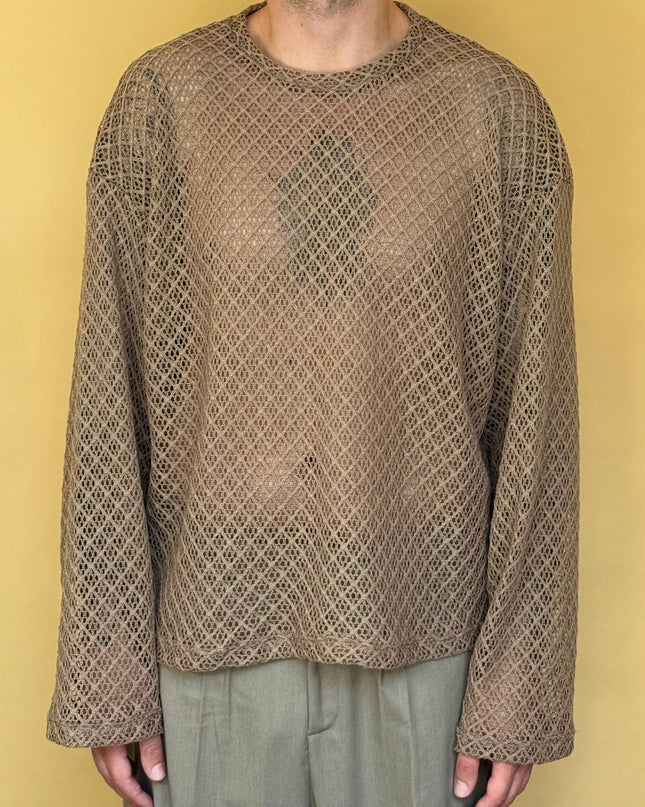 LONGSLEEVE TRAFORATA BEIGE