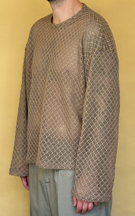 LONGSLEEVE TRAFORATA BEIGE