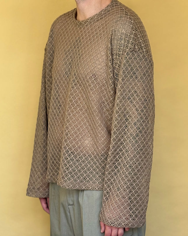 LONGSLEEVE TRAFORATA BEIGE