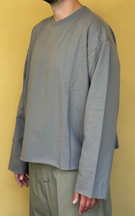 LONGSLEEVE RICAMO RETRO GRIGIA