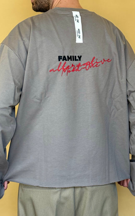 LONGSLEEVE RICAMO RETRO GRIGIA