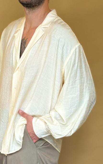 CAMICIA SCOLLATA ECRU'