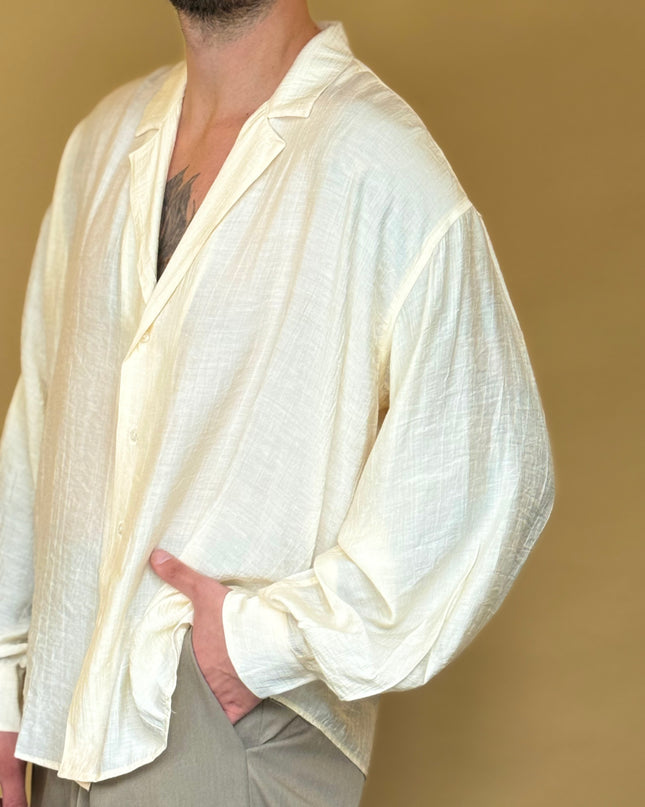 CAMICIA SCOLLATA ECRU'